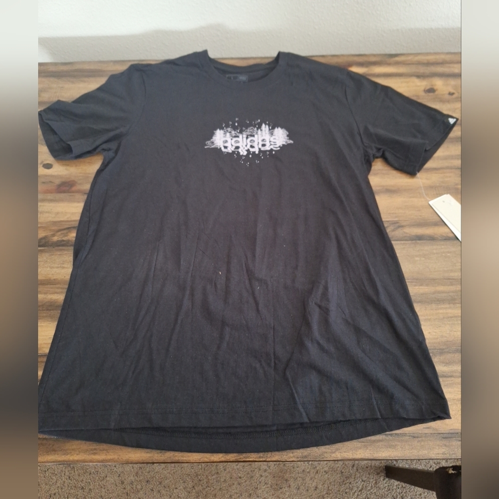 adidas Mystical Line Logo Tee Men's T-Shirt - Black Size Large